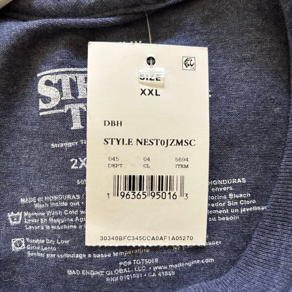 Netflix Stranger Things Top T-shirt Tee XXL 2XL Blue NWT New - Picture 4 of 4